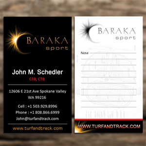 Business Card Design by Sandaruwan for Baraka Sport | Design: #5307301