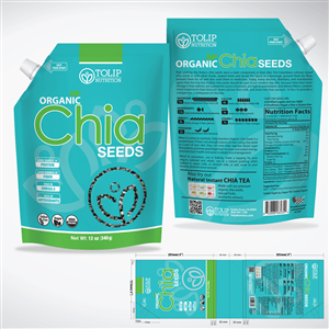 Chia Seed Standup Pouch package design | Packaging Design by tuan1968