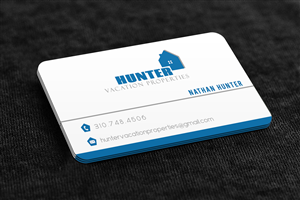 Business Card Design, Hunter Vacation Rentals,  | Business Card Design by Stream Graphics