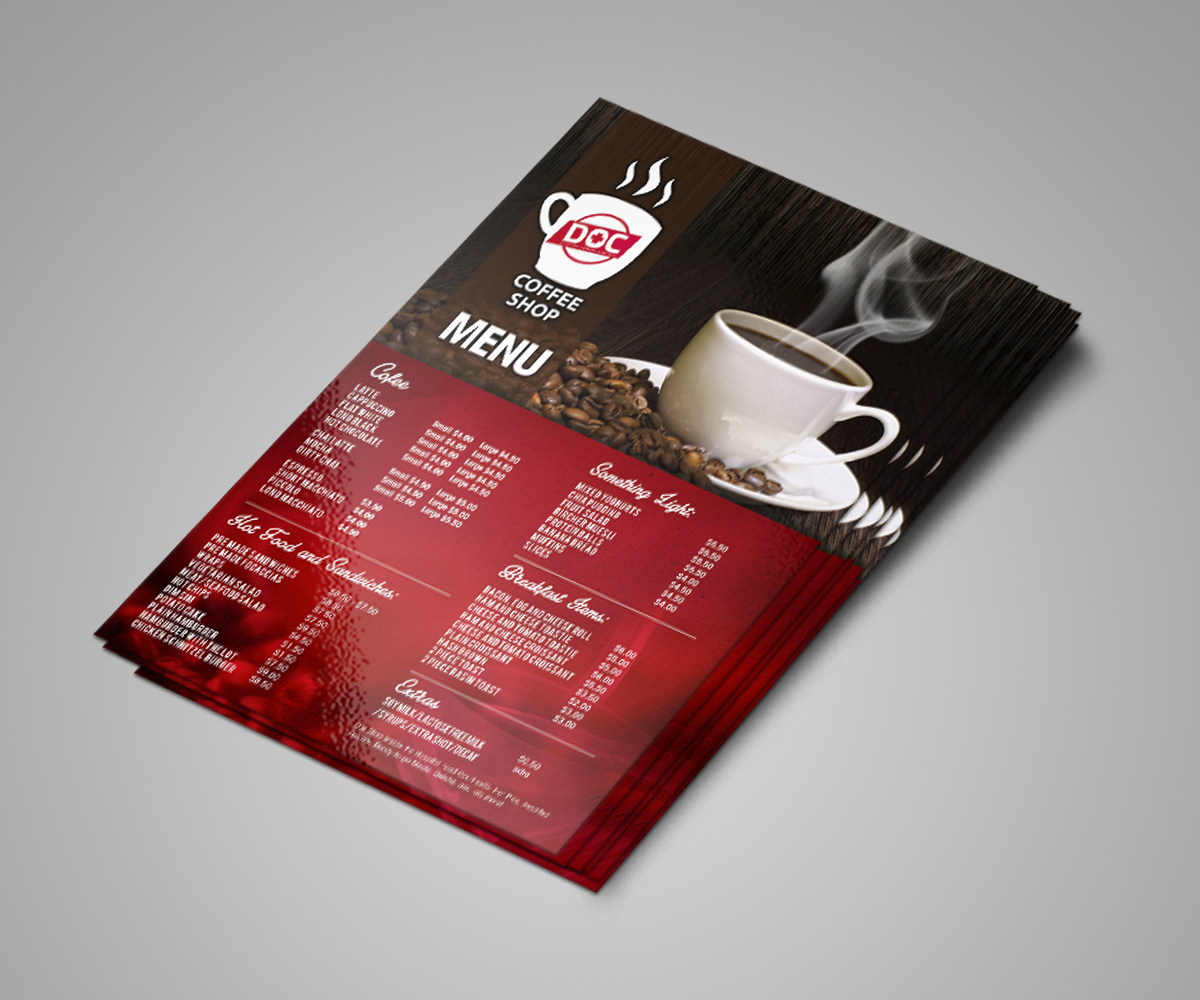 Menu Design by jeffdefy for this project | Design #5362140