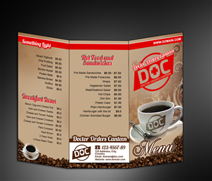 Menu Design by MDesigns ™ for this project | Design: #5369830