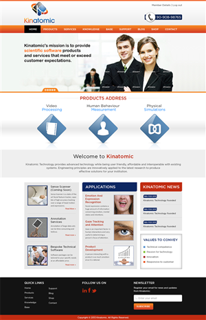 Kinatomic Technology Website Template | Web-Design von Mayank Patel