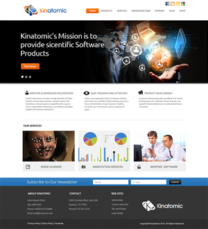 Kinatomic Technology Website Template | Web-Design von OM