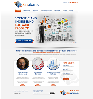 Kinatomic Technology Website Template | Web-Design von TechWise