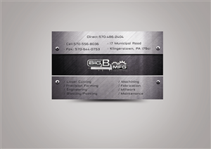 Business Card Design by krokodila for big b mfg | Design #5403331