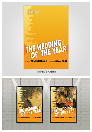 Golden Era Hollywood Movie Poster Design for a Wedding Invitation | Poster Design by yganess