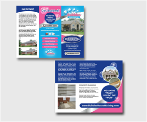 Bubbles House Washing Tri-Told design for my house washing company. | Brochure Design by mcoco