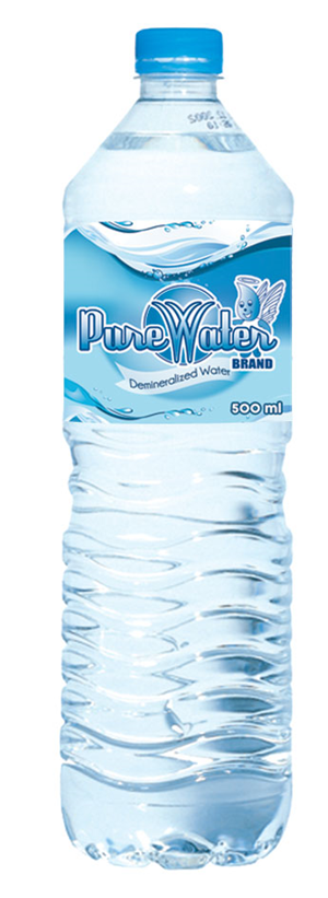 Purewater Brand 500mL Bottled Water Label Size 62mm x 206mm on  | Etikett-Design von ordelya.nicole