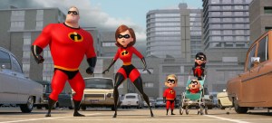 INCREDIBLES 2, from left: Mr. Incredible (voice: Craig T. Nelson), Elastigirl (voice: Holly Hunter), Dash Parr, Jack-Jack Parr, Violet Parr (voice: Sarah Vowell), 2018. © Walt Disney Studios Motion Pictures /Courtesy Everett Collection