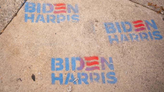President Joe Biden and Vice President Kamala Harris 2024 campaign logo
