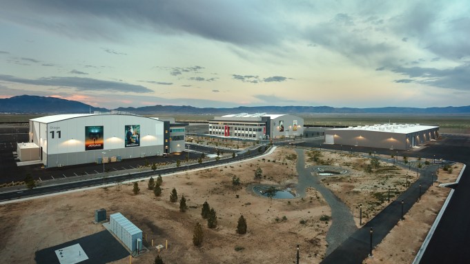 Netflix Albuquerque Studios - Aerial view of Stages 9, 11 and the Mill