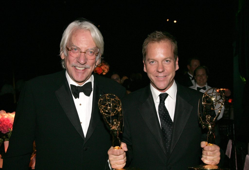 Donald Sutherland and son Kiefer Sutherland, winner Outstanding Drama Series and Outstanding Lead Actor in a Drama Series for "24" in 2006.