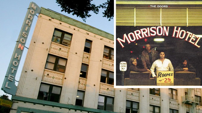 The Morrison Hotel in Los Angeles where The Doors shot the cover for their 1970 album