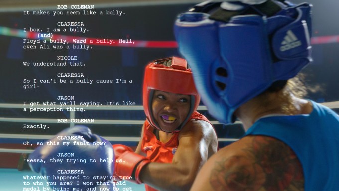 Ryan Destiny as Claressa Shields in The Fire Inside movie