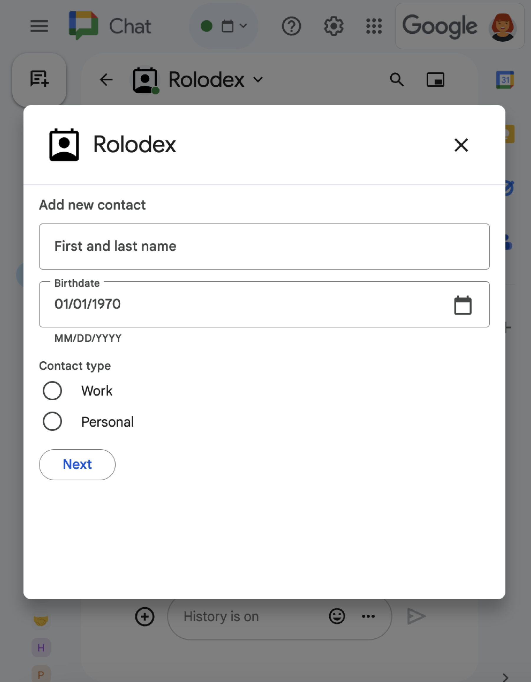 Boîte de dialogue contenant différents widgets