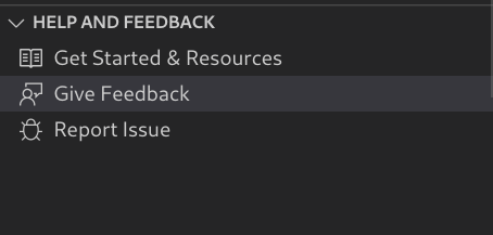 Symbol „Feedback geben“