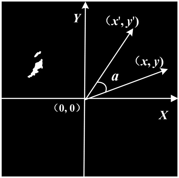 Image matrix coordinate system of Fig. 10B.