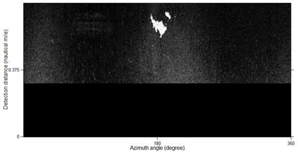 Monitoring area is set between 0.3–0.75 NM.