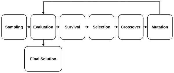 Genetic algorithm fitting process.