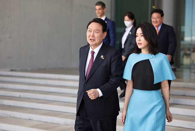 윤석열 대통령과 부인 김건희 여사. [뉴시스]