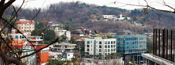 주요 기관장의 공관이 모여 있는 한남동 일대. [뉴스1]