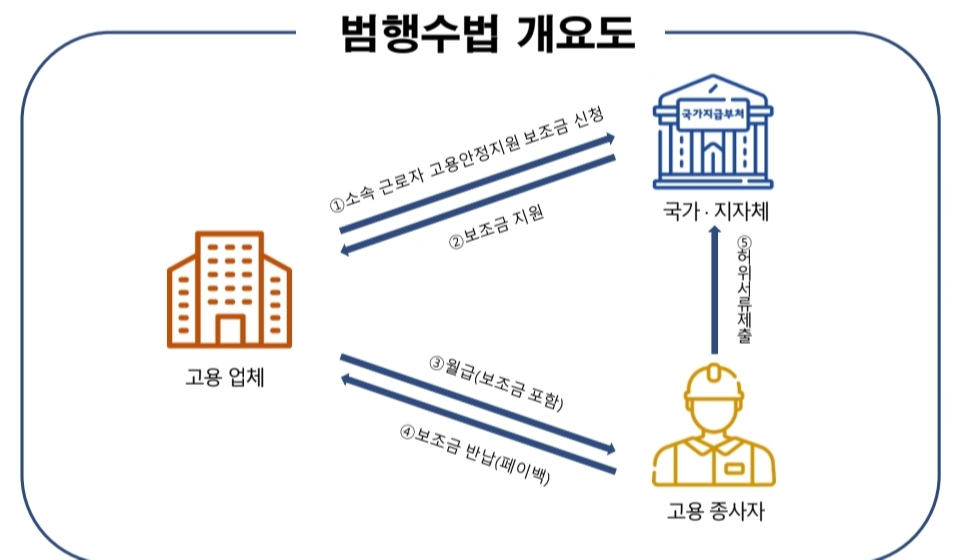 국고보조금 부정 수급 범행 수법 개요도. 서울 동대문경찰서 제공.