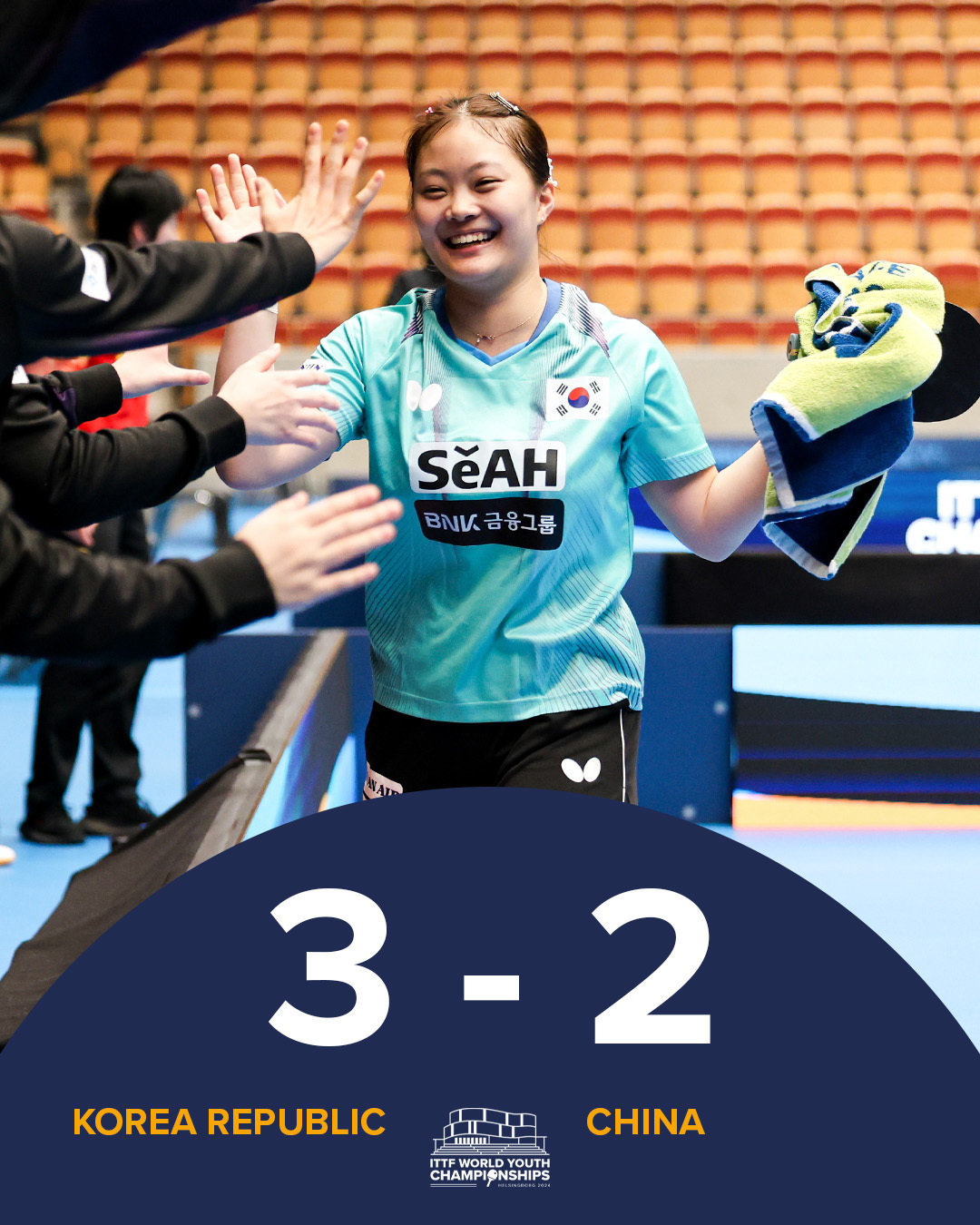 한국 여자 탁구 기대주 유예린. 사진=ITTF SNS 캡처