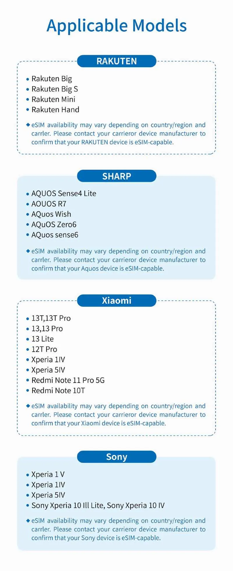 eSIM Singapore compatible devices