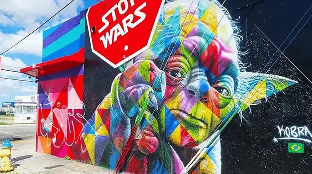 Mural of Yoda at Wynwood