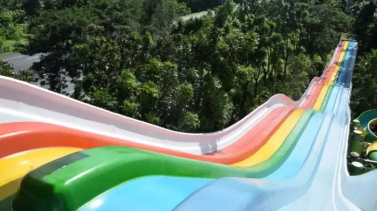 The Magellan’s Drop slide at Splash Island at Laguna