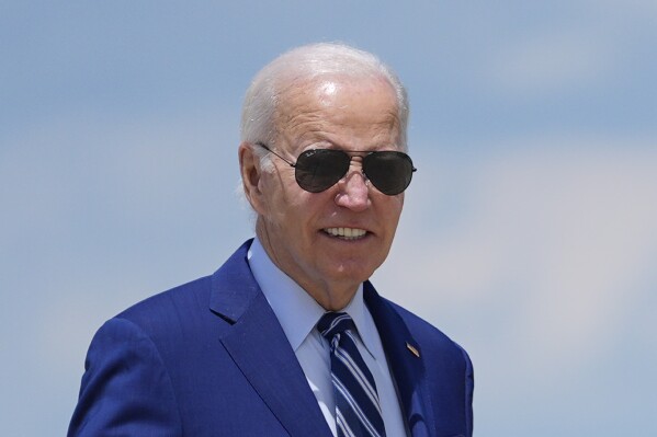 President Joe Biden arrives at Andrews Air Force Base, Thursday, June 27, 2024, in Andrews Air Force Base, Md. (AP Photo/Evan Vucci)