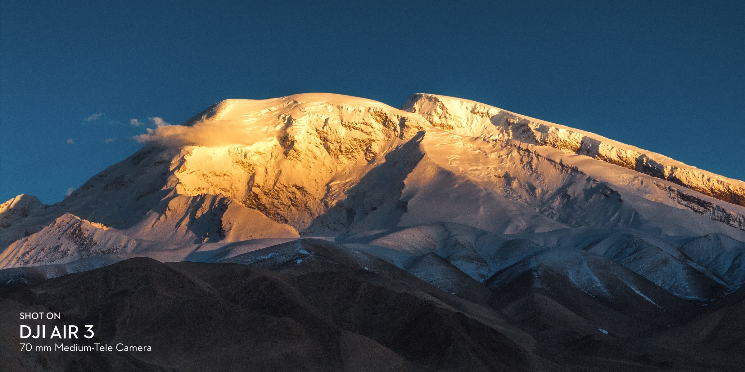 Mountain landscape shot on DJI Air 3 70mm medium tele camera