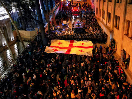 Riot police crack down on Georgia's anti-Russia protests