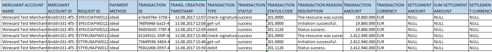 Data Reconciliation File Screenshot