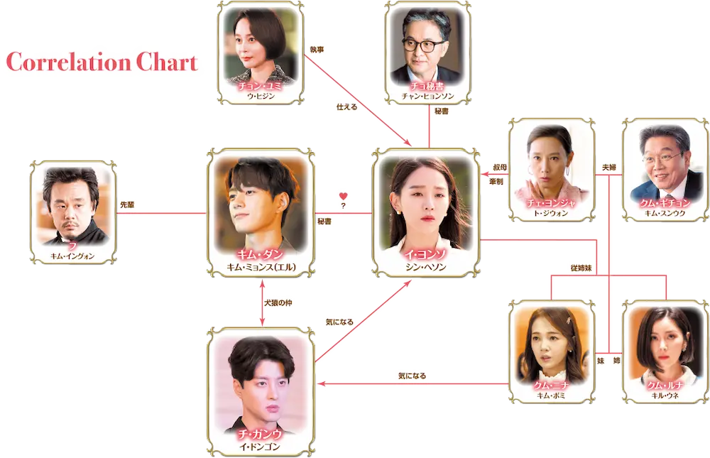 韓国ドラマ ただひとつの愛 相関図