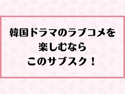 韓国ドラマ おすすめ サブスク VOD