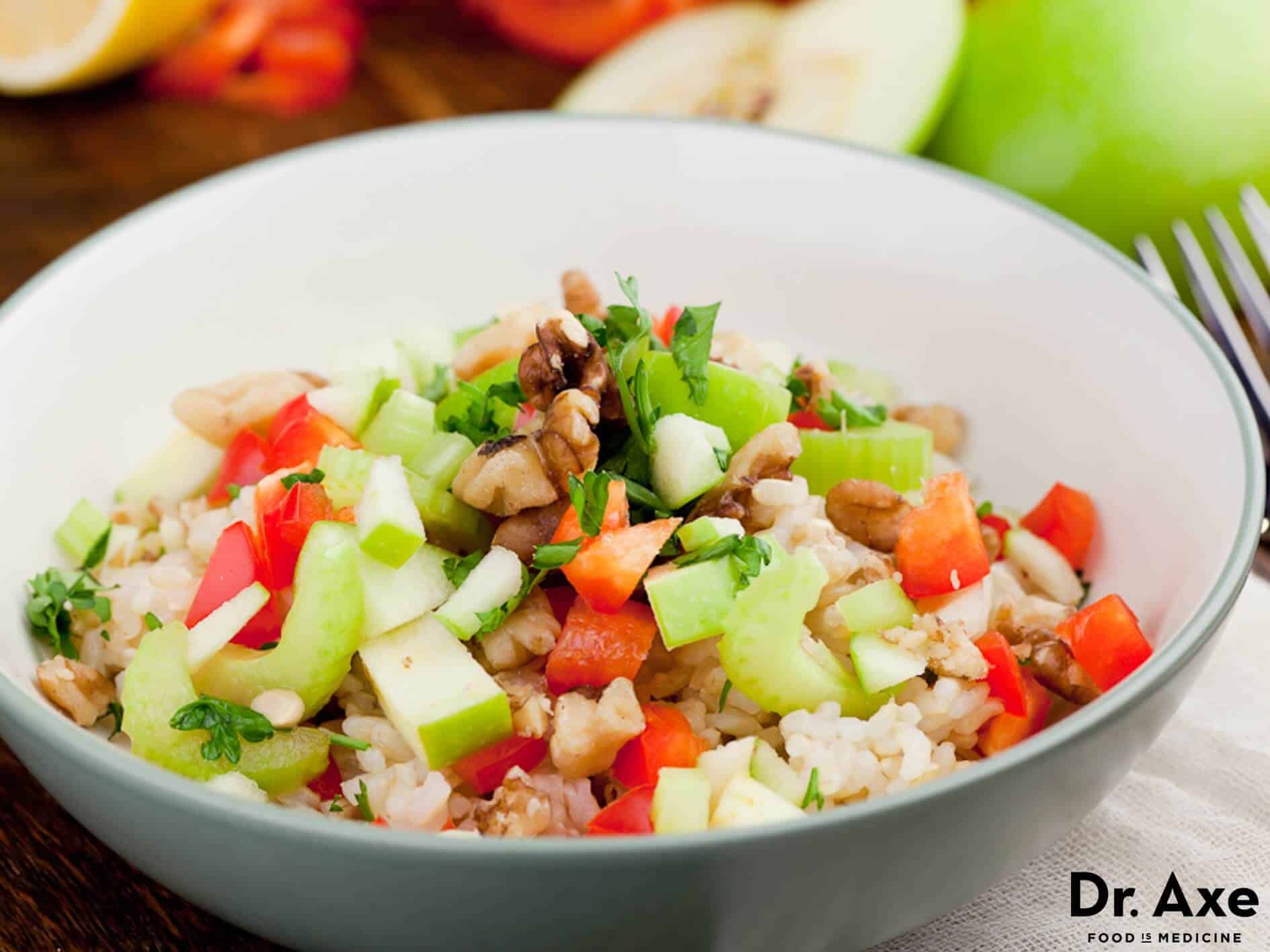 Brown rice salad recipe - Dr. Axe