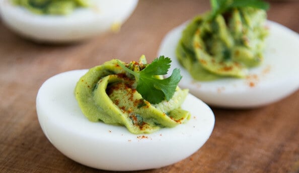 Guacamole-Stuffed Hardboiled Eggs