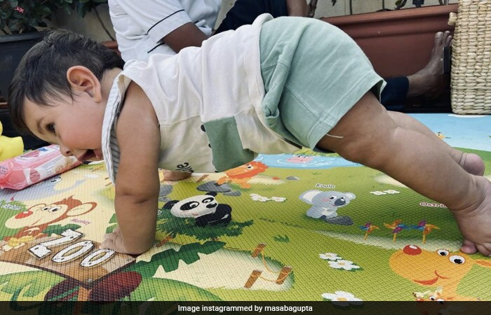 Actor Kareena Kapoor Khan shared an adorable picture of her son Jeh in one of the Yoga poses and said, 'Balance such an important word to life and Yoga. Happy international Yoga Day people.'