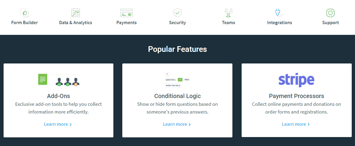 Formsite-features