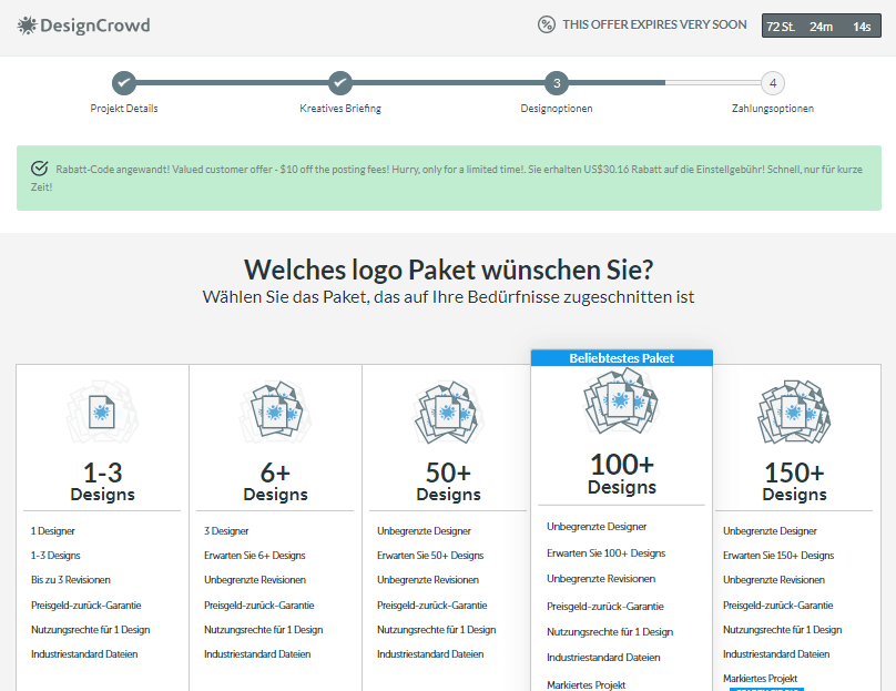 designcrowd pricing DE