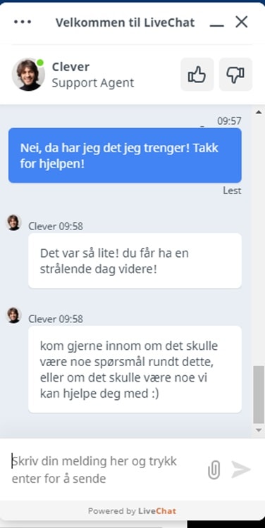 Webhuset chat support