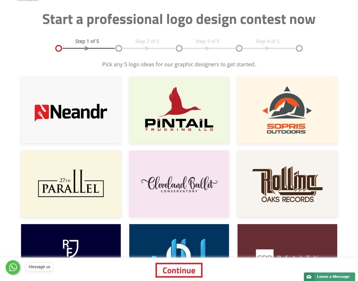 Logo Design Guru screenshot - logo samples