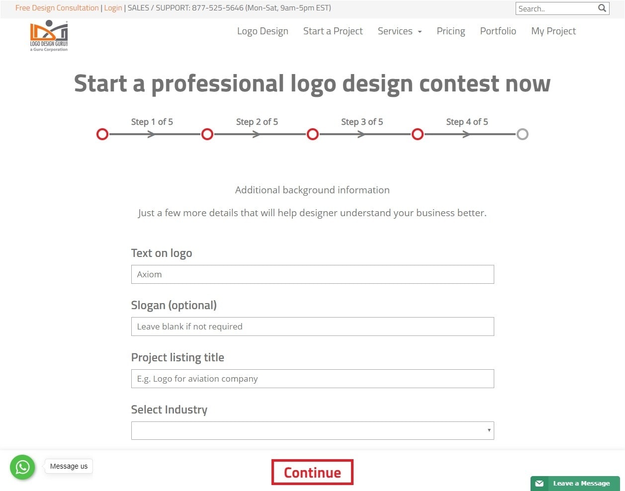 Logo Design Guru screenshot - logo details