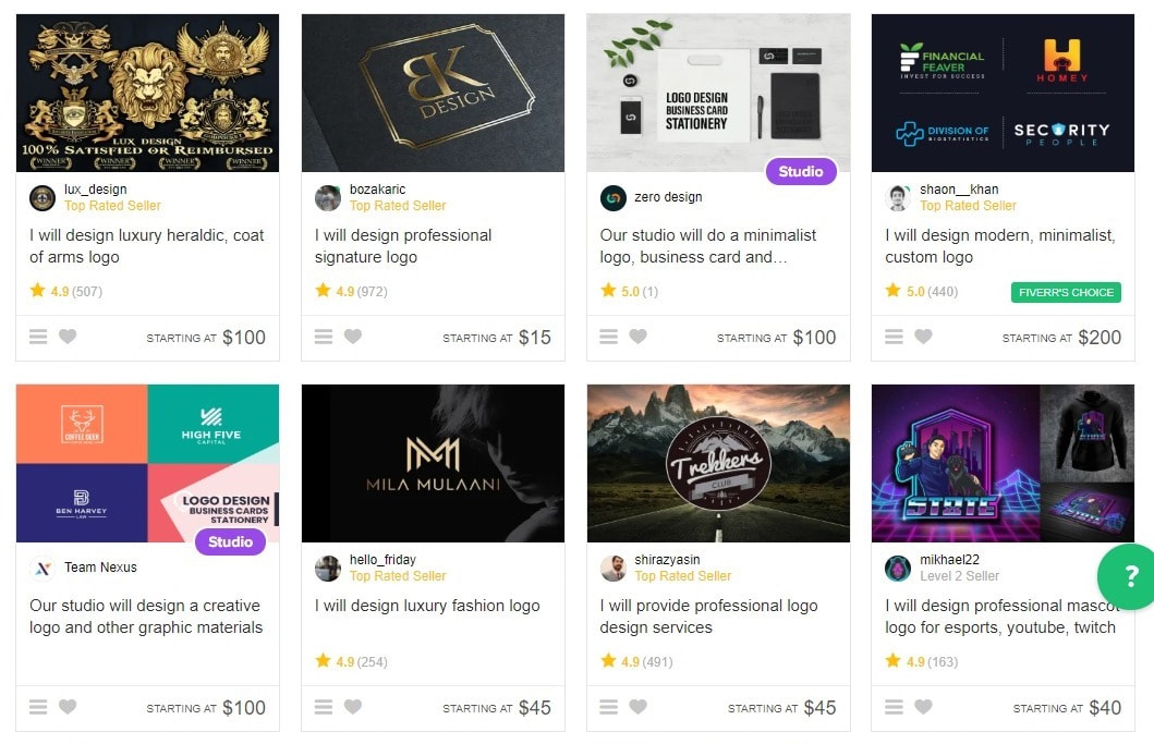 Fiverr sellers - screenshot