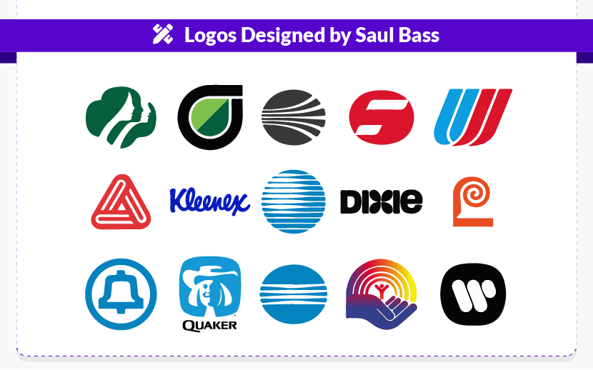 Logos designed by Saul Bass