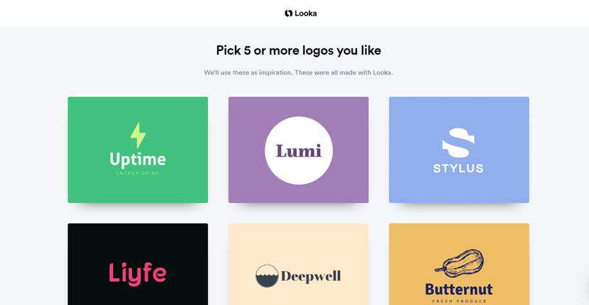 Looka screenshot - Choose logo styles