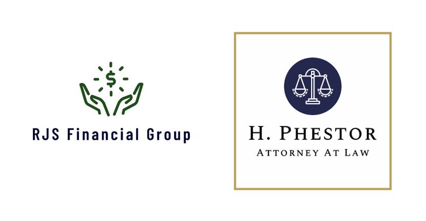 Sample business logos made with Wix Logo Maker - RJS Financial Group, H. Phestor