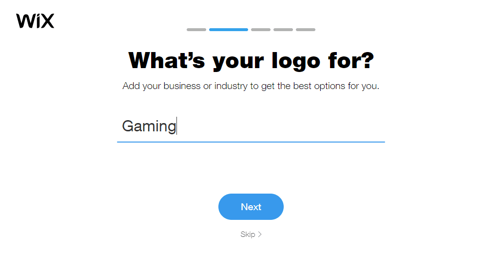 Wix Logo Maker screenshot - What's your logo for?