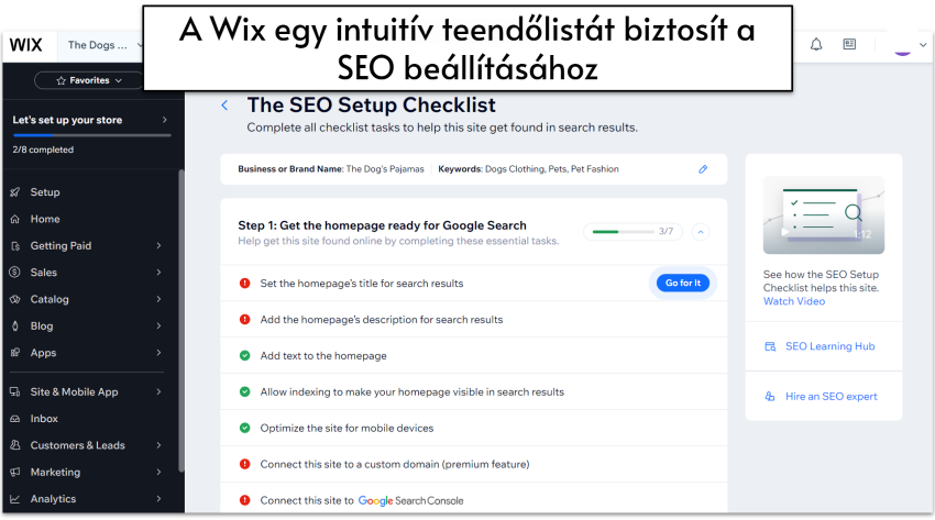 Wix SEO setup checklist